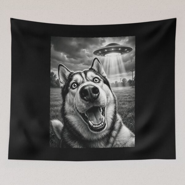 Item preview, Vintage Siberian Husky UFO Alien Dog Mom Dad Lover designed and sold by TerryConnells.