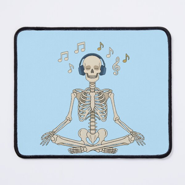 Item preview, Dead Beats Skeleton T-Shirt – Funny Music Skeleton Meditating Headphones Graphic Tee designed and sold by Raw Tigers.