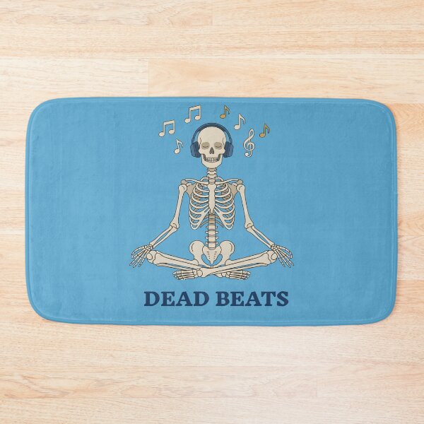 Item preview, Dead Beats Skeleton T-Shirt – Funny Music Skeleton Meditating Headphones Graphic Tee designed and sold by Raw Tigers.