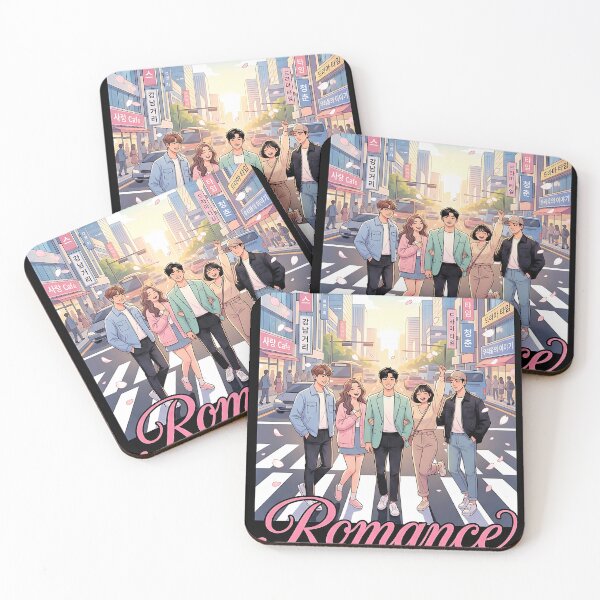 Item preview, Romance Korean Drama Friends Seoul XO Kitty Crosswalk Sunset Cherry Blossom Pastel designed and sold by graphixpolash.
