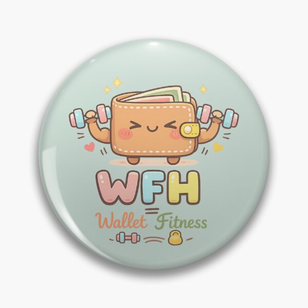 Item preview, Cute Wallet Workout - WFH Wallet Fitness Kawaii Illustration | Funny Work From Home Money Saving Design designed and sold by PopCulturePixel.
