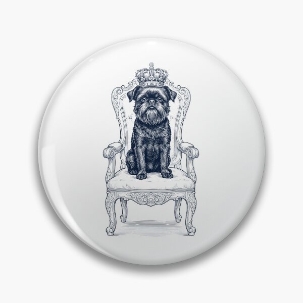 Item preview, Vintage Brussels Griffon King Crown Funny Dog Lover designed and sold by DoodleTortle.