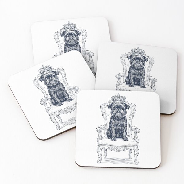 Item preview, Vintage Brussels Griffon King Crown Funny Dog Lover designed and sold by DoodleTortle.