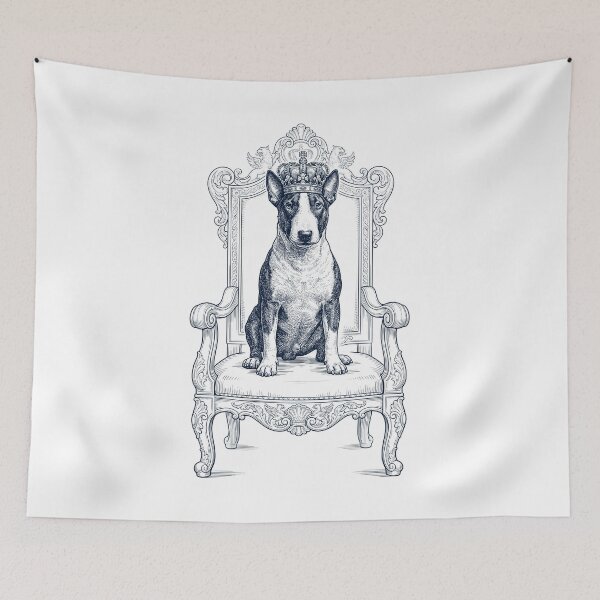 Item preview, Vintage Bull Terrier King Crown Funny Dog Lover designed and sold by DoodleTortle.