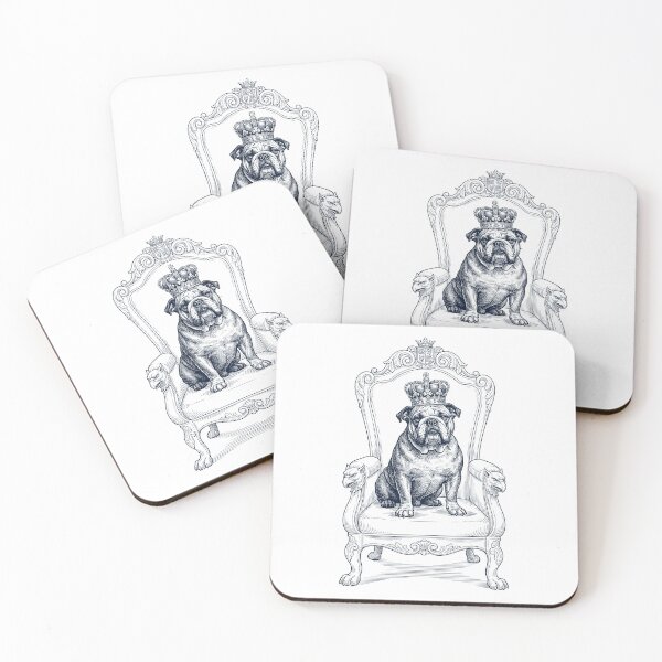 Item preview, Vintage Bulldog King Crown Funny Dog Lover designed and sold by DoodleTortle.