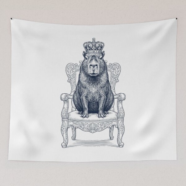 Item preview, Vintage Capybara King Crown Funny Animal Lover designed and sold by DoodleTortle.