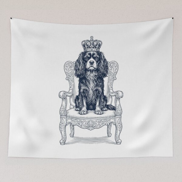 Item preview, Vintage Cavalier King Charles Spaniel King Crown Funny Dog Lover designed and sold by DoodleTortle.