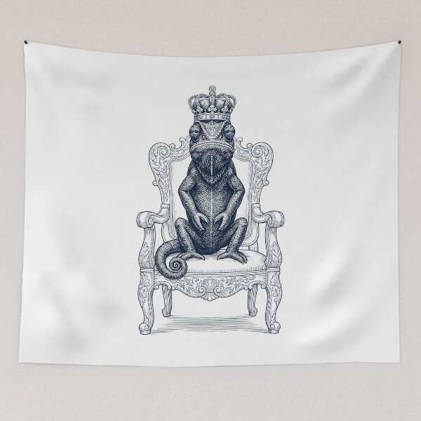Item preview, Vintage Chameleon King Crown Funny Animal Lover designed and sold by DoodleTortle.
