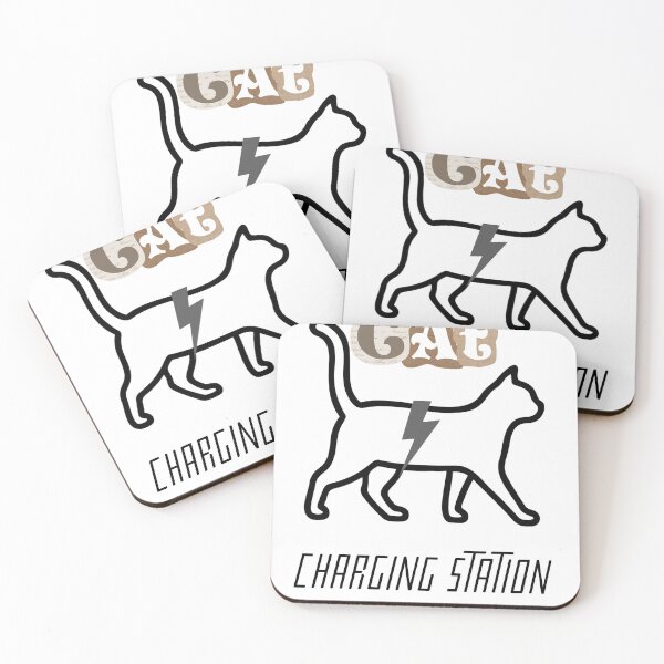 Item preview, Cat Charging Station Funny Cute Cartoon Cat and Mouse Neon Graphic Design designed and sold by Raxid2022.