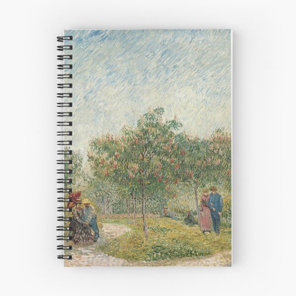 Item preview, Garden in Montmartre With Lovers by Vincent van Gogh: Romantic Garden Poster designed and sold by artofuniverse.