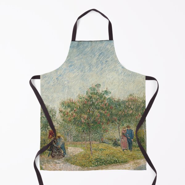 Item preview, Garden in Montmartre With Lovers by Vincent van Gogh: Romantic Garden Poster designed and sold by artofuniverse.