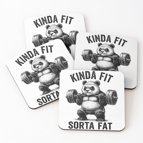 Item preview, Kinda Fit Sorta Fat Panda Funny Gym designed and sold by eliramaison.