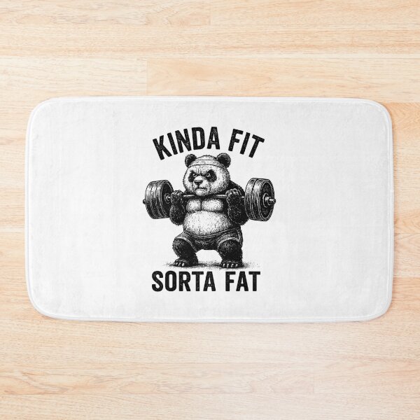 Item preview, Kinda Fit Sorta Fat Panda Funny Gym designed and sold by eliramaison.