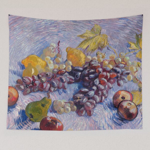 Item preview, Grapes Lemons Pears and Apples by Vincent van Gogh: Vibrant Still Life Poster designed and sold by artofuniverse.