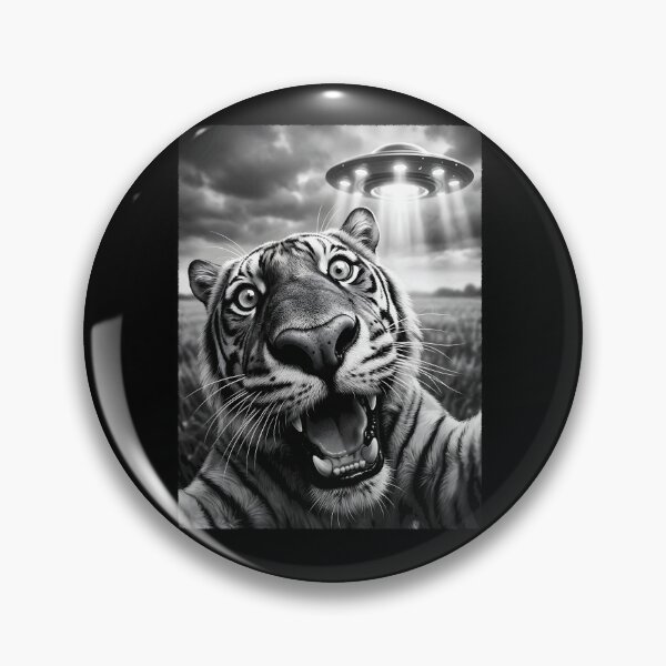 Item preview, Vintage Tiger UFO Alien Animal Lover designed and sold by TerryConnells.