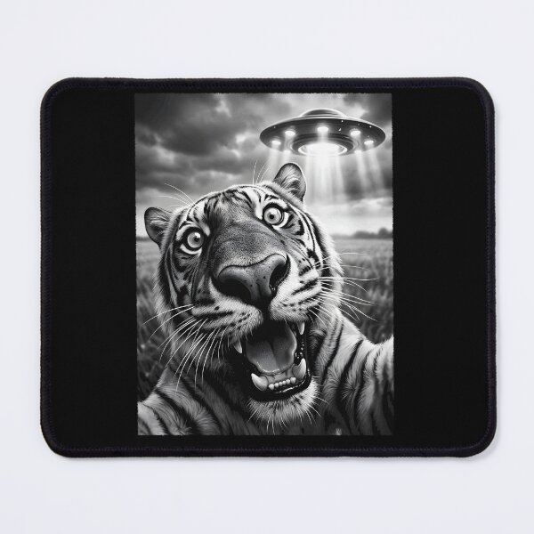 Item preview, Vintage Tiger UFO Alien Animal Lover designed and sold by TerryConnells.