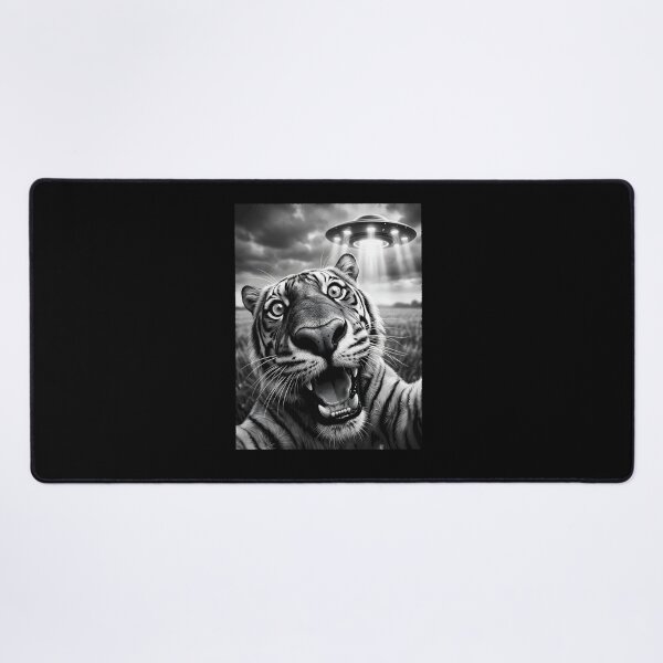 Item preview, Vintage Tiger UFO Alien Animal Lover designed and sold by TerryConnells.
