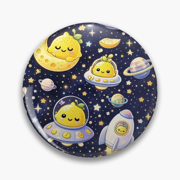 Item preview, Kawaii Lemons in Space designed and sold by KiwiGrizzly.