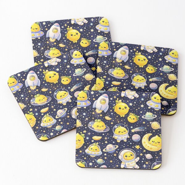 Item preview, Kawaii Lemons in Space designed and sold by KiwiGrizzly.