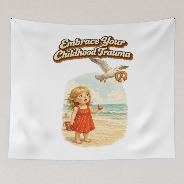 Item preview, Seagul Stole my Pretzel — Embrace Your Childhood Trauma  designed and sold by Dianefromamsterdam.