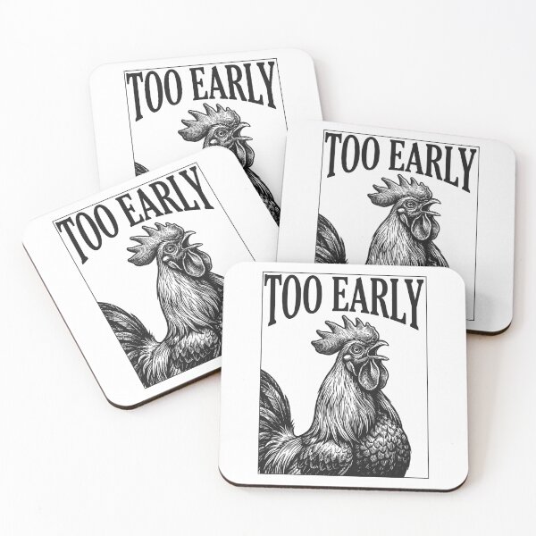 Item preview, Too Early - Grumpy Rooster Morning Person designed and sold by AnAzArt.