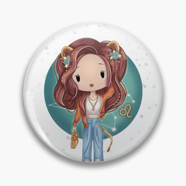 Item preview, Leo Zodiac Sign – Chibi Girl | Cute Illustration designed and sold by PiX by PE.