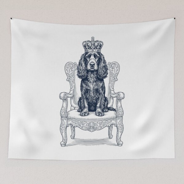 Item preview, Vintage Cocker Spaniel King Crown Funny Dog Lover designed and sold by DoodleTortle.