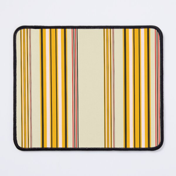 Item preview, Yellow orange retro vertical stripes pattern geometric modern mid century lines designed and sold by WildHugeDot.