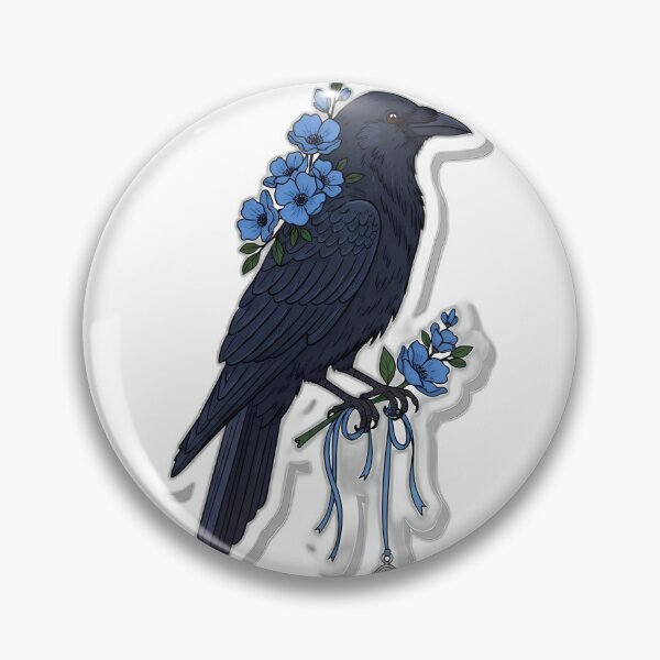 Item preview, Midnight Crow Blue Blossom Ribbon designed and sold by pumsquare.