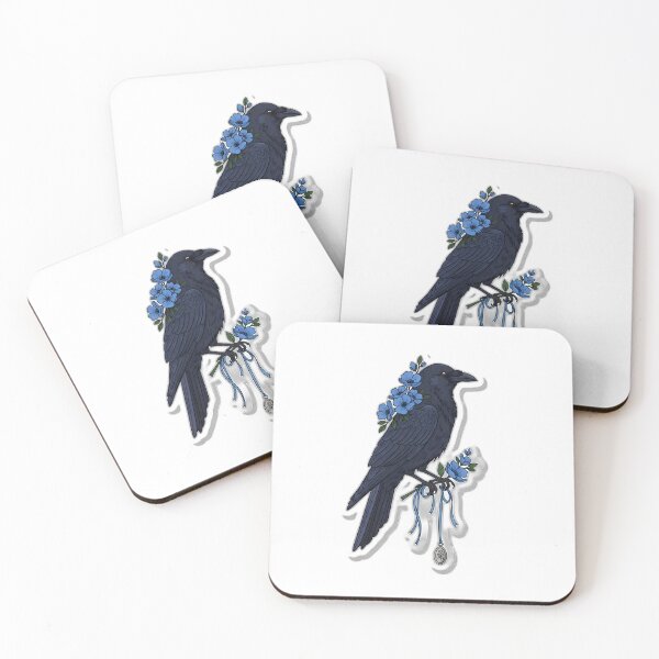 Item preview, Midnight Crow Blue Blossom Ribbon designed and sold by pumsquare.