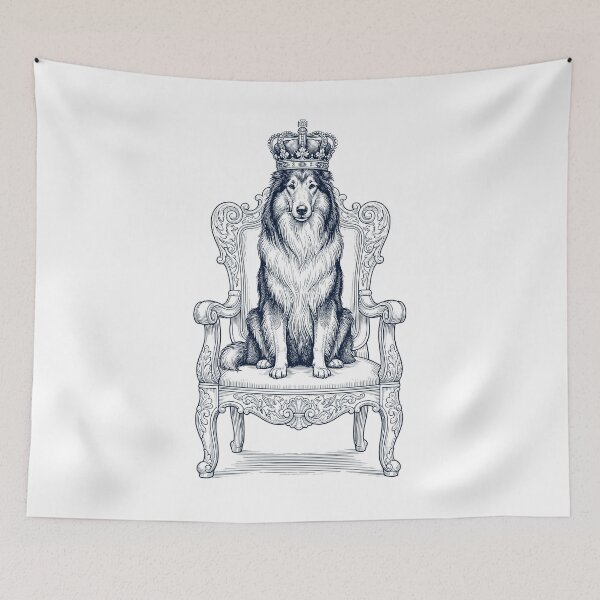 Item preview, Vintage Collie King Crown Funny Dog Lover designed and sold by DoodleTortle.