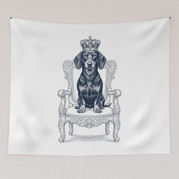 Item preview, Vintage Dachshund King Crown Funny Dog Lover designed and sold by DoodleTortle.