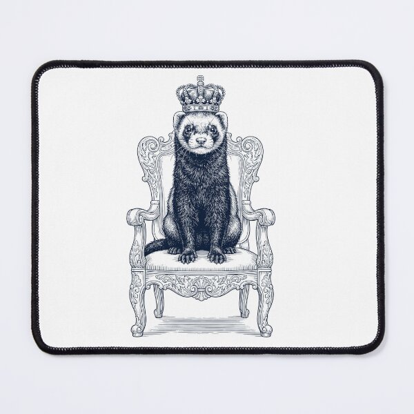 Item preview, Vintage Ferret King Crown Funny Animal Lover designed and sold by DoodleTortle.
