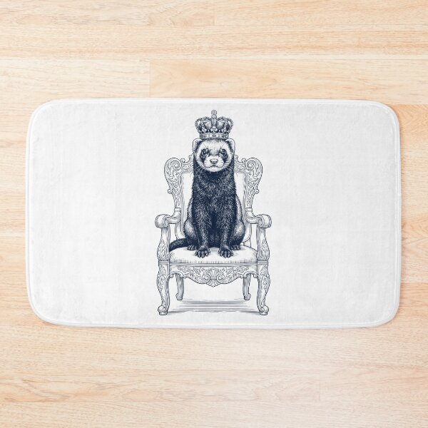 Aperçu de l'œuvre Couronne vintage du roi furet, amusante pour les amoureux des animaux créée et vendue par DoodleTortle.