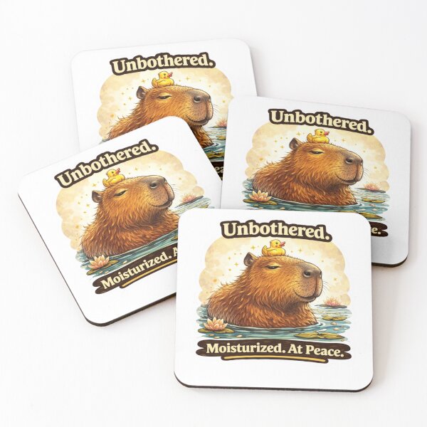 Item preview, Unbothered Moisturized At Peace Capybara Sticker designed and sold by Gentlestate.