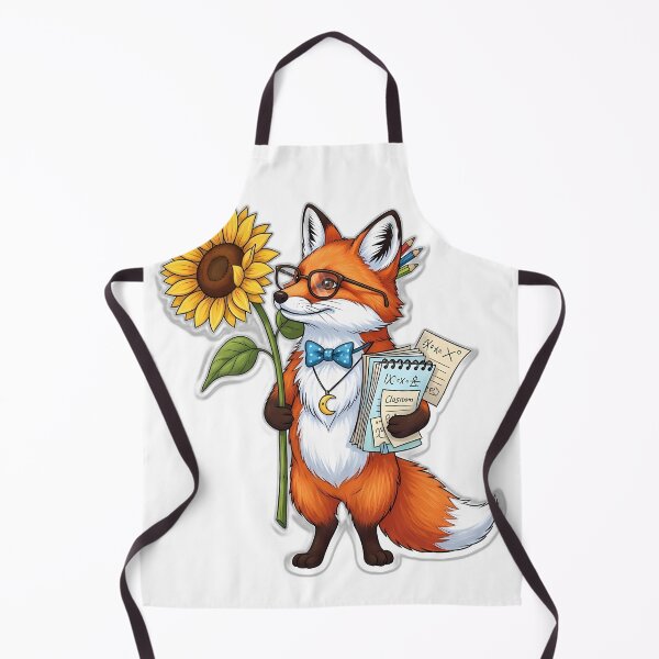 Item preview, Fox Teacher Sunflower Notes v2 designed and sold by pumsquare.