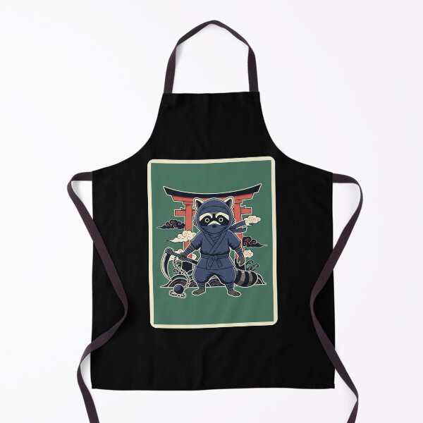 Item preview, Ninja Raccoon Japanese Torii Vintage Style designed and sold by JordynLadukeg65.