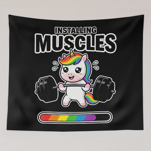 Item preview, Installing Muscles Cute Unicorn Gym Funny designed and sold by eliramaison.