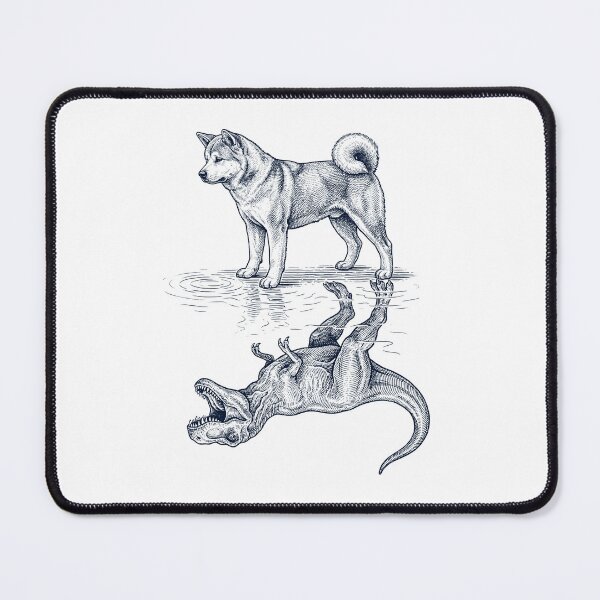 Item preview, Vintage Akita Reflection T Rex Dinosaur Dog Lover designed and sold by TerryConnells.