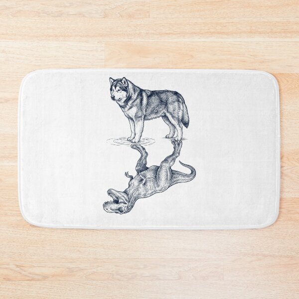 Item preview, Vintage Alaskan Malamute Reflection T Rex Dinosaur Dog Lover designed and sold by TerryConnells.