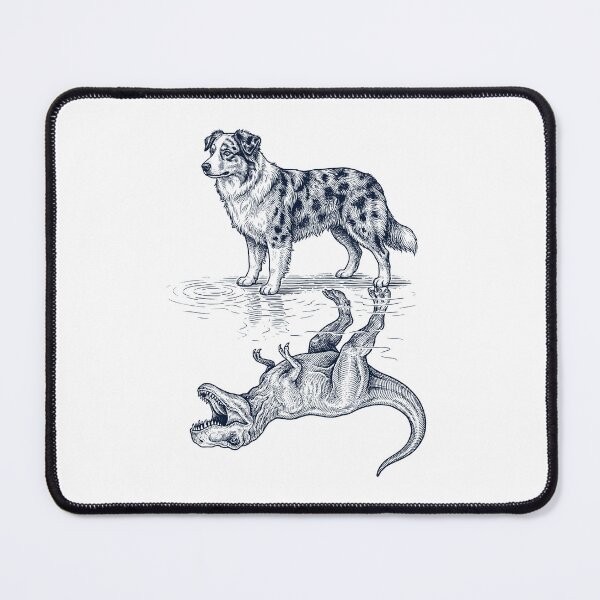 Item preview, Vintage Australian Shepherd Reflection T Rex Dinosaur Dog Lover designed and sold by TerryConnells.