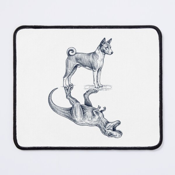 Item preview, Vintage Basenji Reflection T Rex Dinosaur Dog Lover designed and sold by TerryConnells.