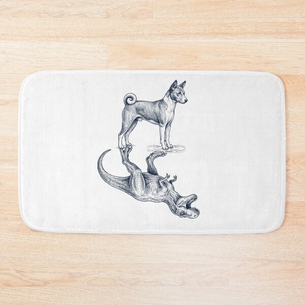Artikelvorschau, Vintage Basenji Reflection T Rex Dinosaurier Hundeliebhaber entworfen und verkauft von TerryConnells.