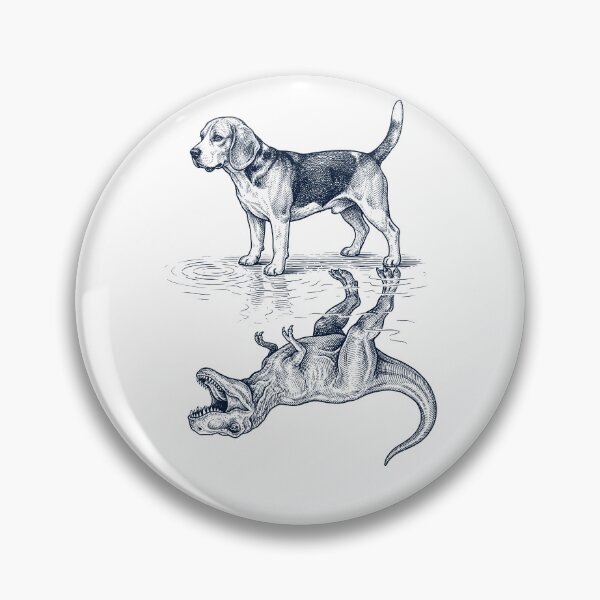 Item preview, Vintage Beagle Reflection T Rex Dinosaur Dog Lover designed and sold by TerryConnells.