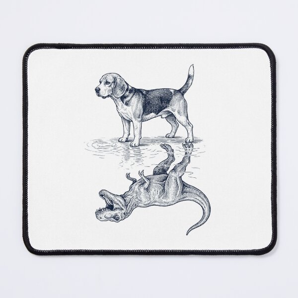 Item preview, Vintage Beagle Reflection T Rex Dinosaur Dog Lover designed and sold by TerryConnells.