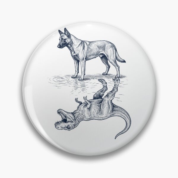 Item preview, Vintage Belgian Malinois Reflection T Rex Dinosaur Dog Lover designed and sold by TerryConnells.