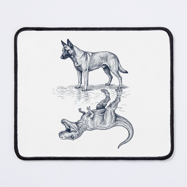 Item preview, Vintage Belgian Malinois Reflection T Rex Dinosaur Dog Lover designed and sold by TerryConnells.