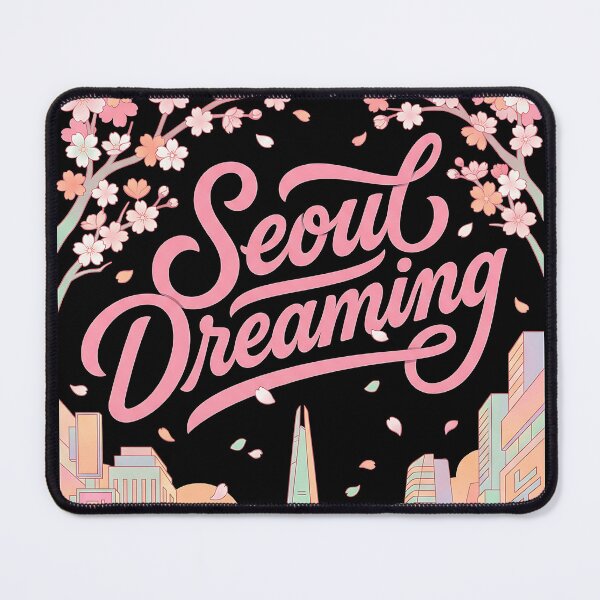 Item preview, XO Kitty Seoul Dreaming Cherry Blossom Night City Skyline Pastel Korean designed and sold by graphixpolash.
