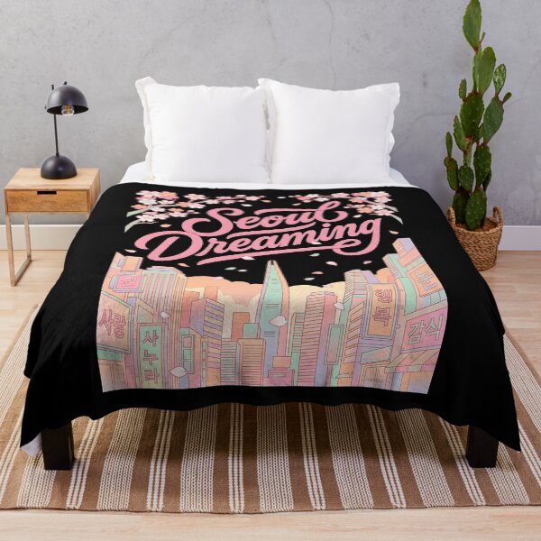 Item preview, XO Kitty Seoul Dreaming Cherry Blossom Night City Skyline Pastel Korean designed and sold by graphixpolash.