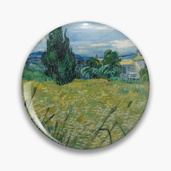 Item preview, Green Wheat Field With Cypress by Vincent van Gogh: Post Impressionist Landscape Poster designed and sold by artofuniverse.